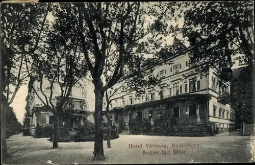 Ak Heidelberg am Neckar, Hotel Victoria, Bes. H. Müller und F. Pigueron