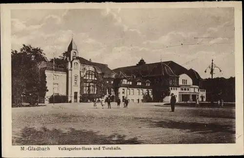 Ak Mönchengladbach im Ruhrgebiet, Volksgartenhaus und Turnhalle