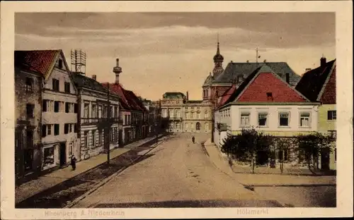 Ak Rheinberg am Niederrhein, Holzmarkt