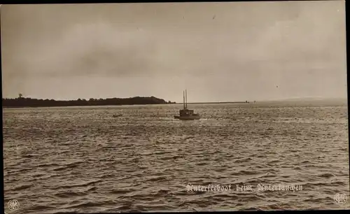 Ak Deutsches Unterseeboot, U-Boot beim Untertauchen