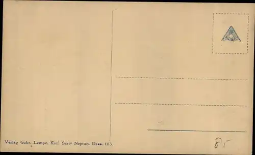 Ak Deutsches Unterseeboot, U-Boot beim Untertauchen