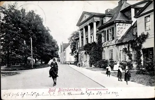 Ak Bad Blankenhain in Thüringen, Tannrodaer Straße, Pferd