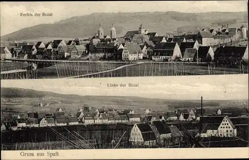 Ak Spalt in Mittelfranken, Gesamtansicht, Rezat