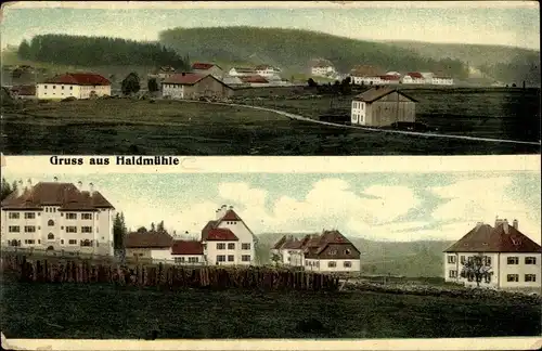 Ak Haidmühle an der Kalten Moldau Niederbayern, Ortsansichten und Umgebung