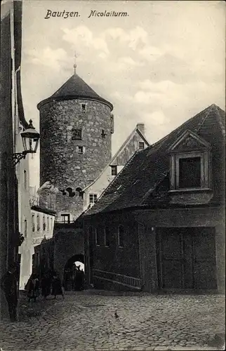 Ak Bautzen in der Oberlausitz, Nicolaiturm