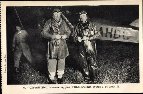 Ak Circuit Mediterraneen, par Pelletier d'Oisy et Gonin, Piloten, Flugzeug