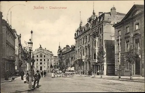 Ak Aachen in Nordrhein Westfalen, Theaterstraße