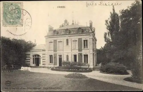 Ak Orbec Calvados, Le Chateau, Garten