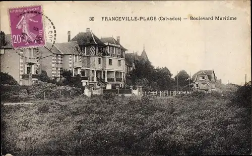 Ak Franceville Plage Calvados, Boulevard Maritime