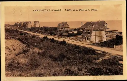Ak Franceville Calvados, L'Hotel de la Plage, Les Villas