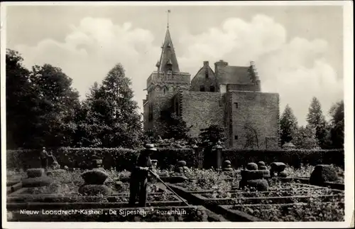 Ak Nieuw Loosdrecht Nordholland Niederlande, Kasteel De Sijpesteijn, Sypesteyn, Rozentuin