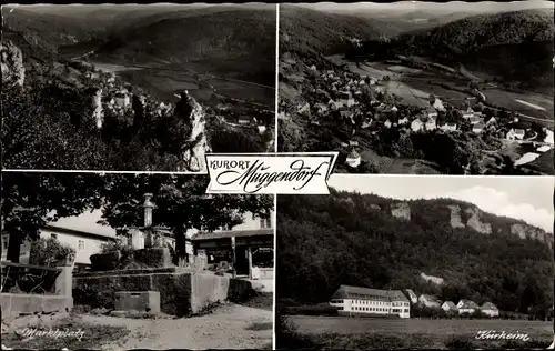 Ak Muggendorf Wiesenttal Fränkische Schweiz, Marktplatz, Kurheim, Gesamtansichten