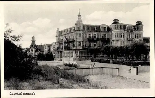Ak Ostseebad Zinnowitz auf Usedom, Strandpromenade, Hotel