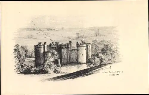 Künstler Ak East Sussex England, Bodiam Castle