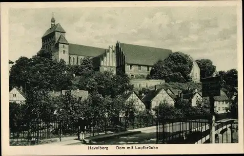 Ak Havelberg in Sachsen Anhalt, Dom, Laufbrücke