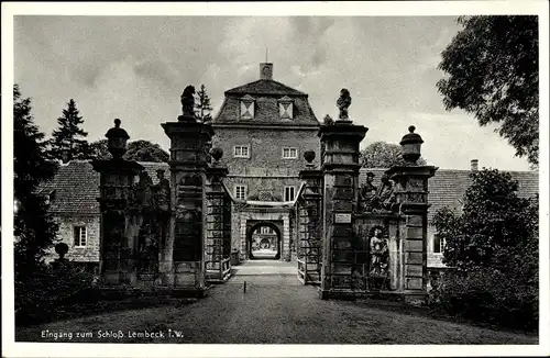 Ak Lembeck in Westfalen, Eingang zum Schloss