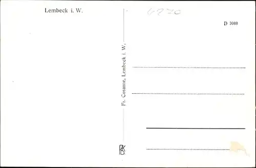 Ak Lembeck in Westfalen, Eingang zum Schloss