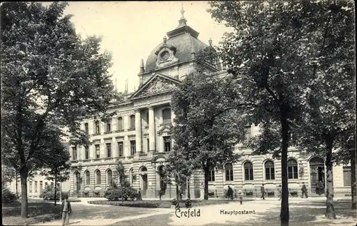 Ak Krefeld am Niederrhein, Hauptpostamt