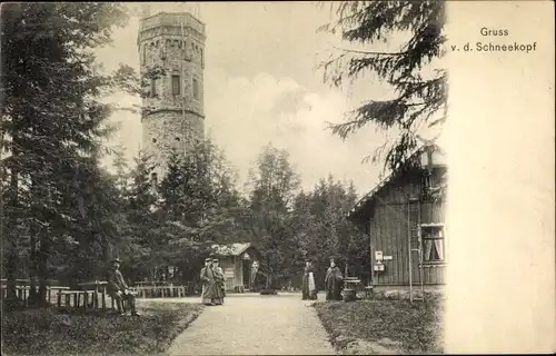 Ak Suhl in Thüringen, Schneekopf, Aussichtsturm