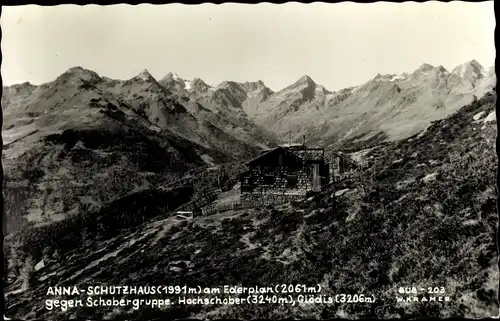 Ak Görtschach Ferlach Kärnten, Anna Schutzhaus am Ederplan, Schabergruppe, Hochschober, Glödis