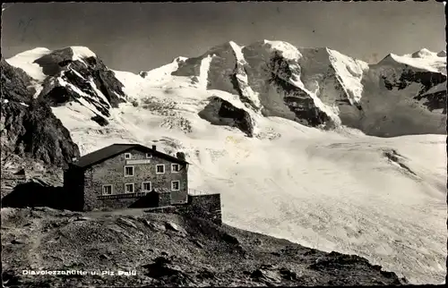 Ak Pontresina Kanton Graubünden Schweiz, Diavolezza Hütte