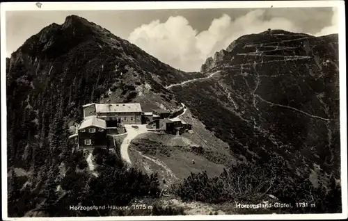 Ak Kochel am See in Oberbayern, Herzogstand-Häuser, Herzogstand