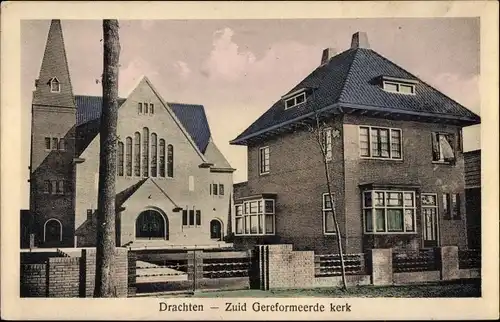 Ak Drachten Friesland Niederlande, Zuid Geref. Kerk