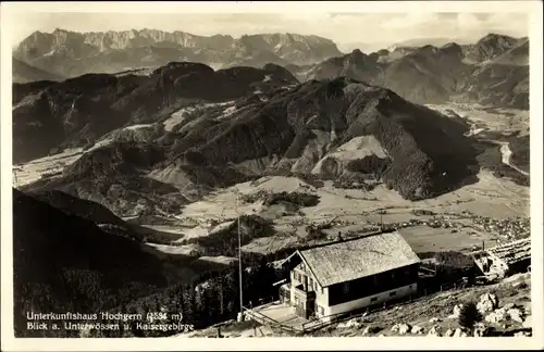 Ak Unterwössen in Oberbayern, Hochgernhaus, Berghütte