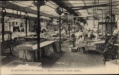 Ak Paris III., Blanchisserie du Cygne, Vue d'ensemble des Grands Ateliers, Rue Rambuteau
