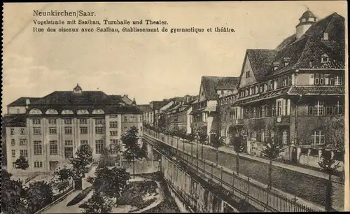 Ak Neunkirchen im Saarland, Vogelstraße, Saalbau, Turnhalle, Theater
