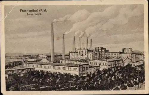 Ak Frankenthal in der Pfalz, Zuckerfabrik