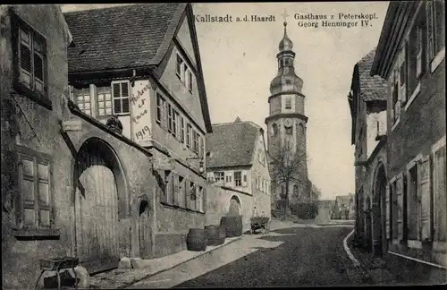 Ak Kallstadt Rheinland Pfalz, Gasthaus zum Peterskopf, Inh. Georg Henninger