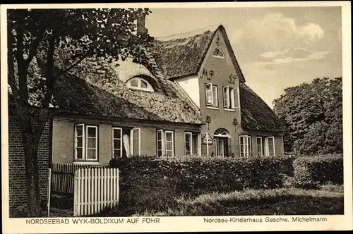 Ak Boldixum Wyk auf Föhr Nordfriesland, Nordsee Kinderhaus Geschw. Michelmann