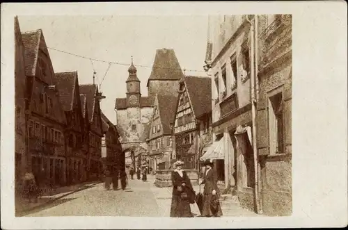  Foto Ak Rothenburg ob der Tauber, Rödergasse, Markusturm