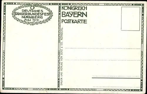 Ak Nürnberg in Mittelfranken Bayern, 8. Deutsches Sängerbundesfest, 27. - 31.7.1912