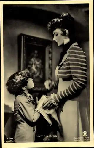 Ak Schauspielerin Greta Garbo, Kind, Gemälde