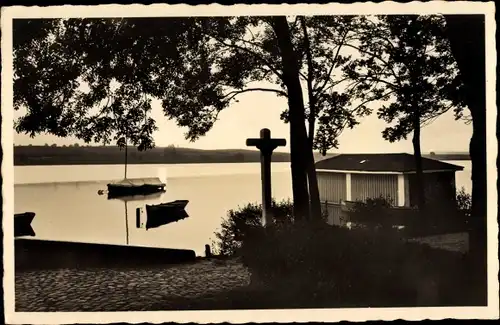 Ak Czaplinek Tempelburg Pommern, Abendstimmung am Dratzigsee