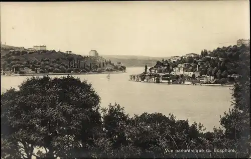 Ak Konstantinopel Istanbul Türkei, Vue panoramique du Bosphore