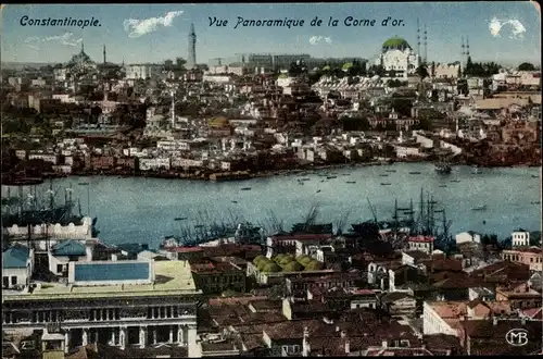 Ak Konstantinopel Istanbul Türkei, Vue Panoramique de la Corne d'Or