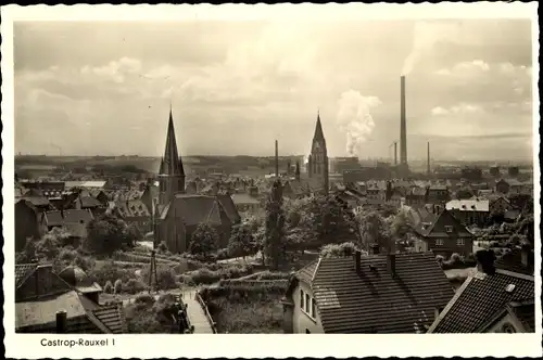 Ak Castrop Rauxel im Ruhrgebiet, Teilansicht