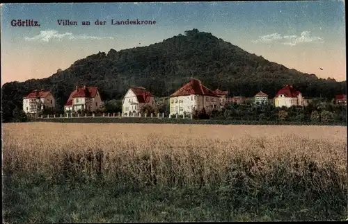 Ak Görlitz in der Lausitz, Villen an der Landeskrone