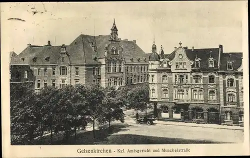 Ak Gelsenkirchen im Ruhrgebiet, Amtsgericht, Munckelstraße