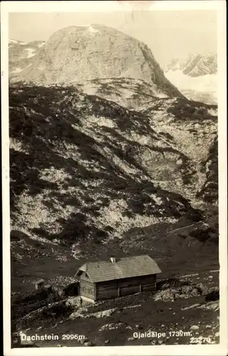 Ak Steiermark Österreich, Dachstein, Gjadalpe, Berghütte