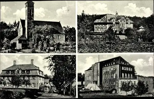 Ak Rummelsberg Schwarzenbruck Mittelfranken, Kirche, Gebäudeansichten