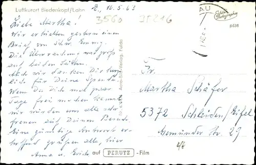 Passepartout Ak Biedenkopf an der Lahn, Panorama