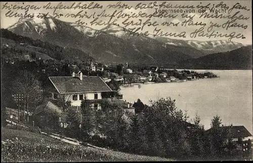 Ak Tegernsee in Oberbayern, Teilansicht von der Wacht