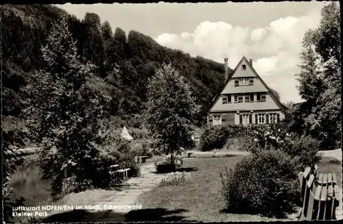 Ak Höfen an der Enz Schwarzwald, Kleiner Park