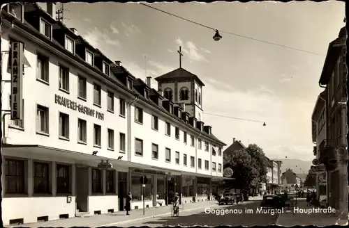 Ak Gaggenau im Murgtal Schwarzwald, Hauptstraße