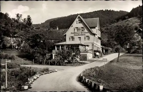 Ak Lautenbach Gernsbach im Murgtal Baden Württemberg, Gasthaus zum Lautenfelsen