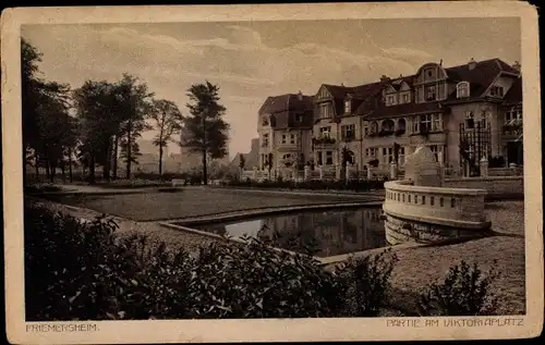 Ak Friemersheim Duisburg im Ruhrgebiet, Partie am Viktoriaplatz